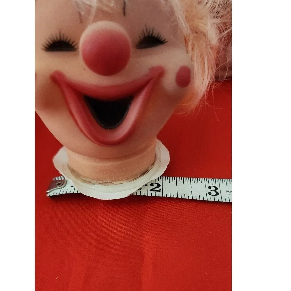 Vintage Lot of 2 Vinyl Clown Head for‎ Crafting NOS